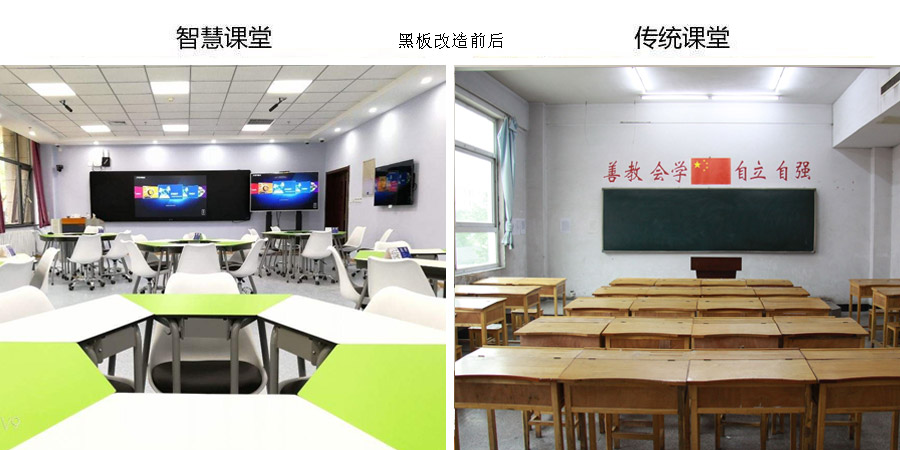 智慧教室与传统教室改造前后对比